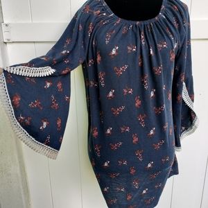 Lacy Angel Sleeve Tunic Dress